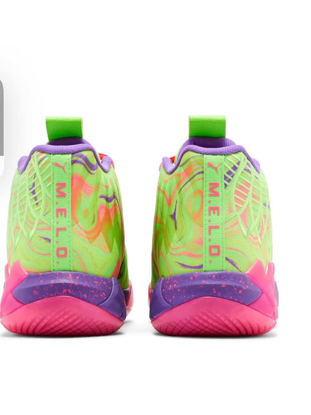 Puma Kids' Neon Green, Pink & Purple Melo Sneakers